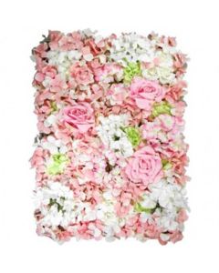 Flower Wall with Rose Dahlias and Hydrangeas