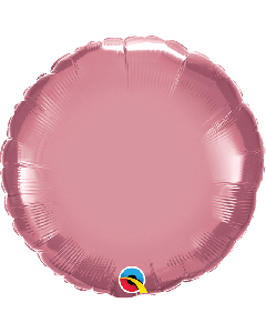 18" Chrome Mauve Round Foil Balloon Qualatex