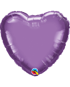 18" Chrome Purple Heart Foil Balloon Qualatex