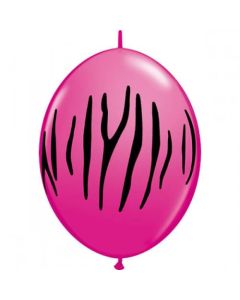 12" Zebra Stripes Q-Link Latex Balloons 50pk Qualatex