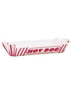 Red & White Hot Dog Tray 8pk Unique