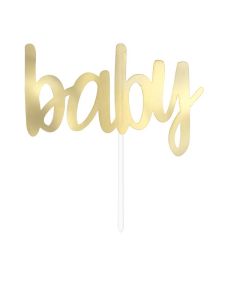 Gold Baby Shower Baby Cake Topper Unique