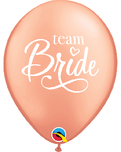 11" Rose Gold Team Bride Latex 25pk Qualatex