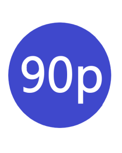 90p x 1000 stickers per roll