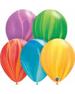 11" Rainbow Superagte Latex Balloons 100pk Qualatex