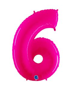 40" SHINY PINK NUMBER 6 - 926WSP-P