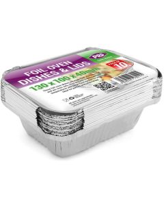 Foil DIsh 130x100x40mm 10pk