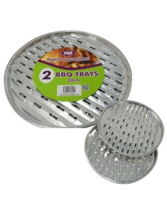 2pk Foil BBQ Trays