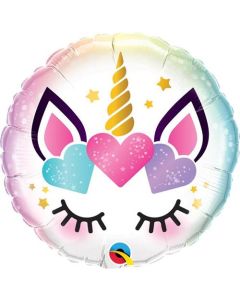 18" Unicorn Eyelashes Foil Balloon Qualatex