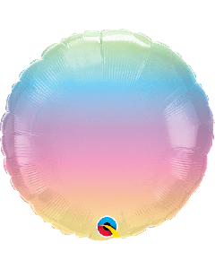 18" Pastel Ombre Round Foil Qualatex