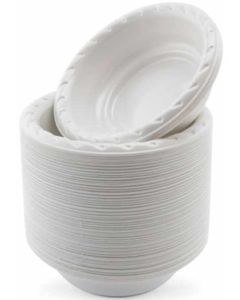 100 5oz white plastic bowl Party & Paper