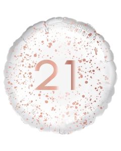 17" Std Foil Balloon Rose Gold 21St
