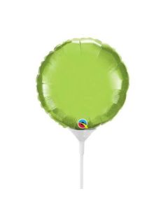 9" Round Foil Lime Green Qualatex