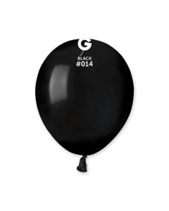 5" Pk50 Latex Balloons Black #014 - A50.014.50