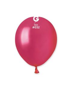 Metallic Red 5" Latex Balloons Pk50 #032 Gemar