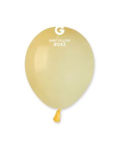 5" Pk50 Latex Balloons Baby Yellow #043 - A50.043.50