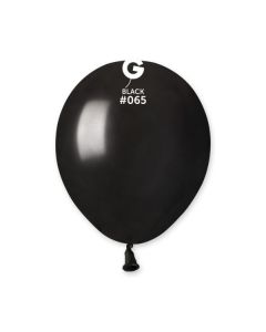 Metallic Black 5" Latex Balloons Pk50 #065 Gemar