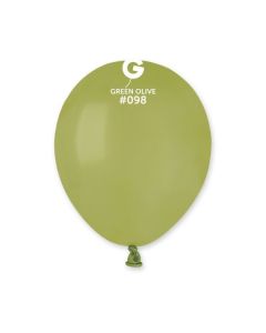 5" Pk50 Latex Balloons Green Olive #098 - A50.098.50