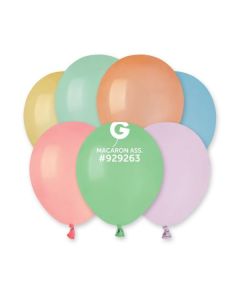 Pk50 5" Macaron Assorted Latex Balloons Gemar