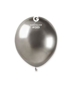 5" Pk50 Latex Balloons Shiny Silver#089 - AB50.089.50