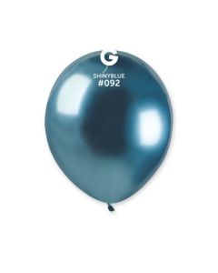 Pk100 5" Latex Balloons Shiny Blue Gemar