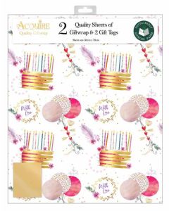 Folded 2 Sheet Wrap & Matching Tags Out Of The Blue