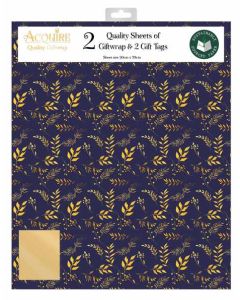 Folded 2 Sheet Wrap & Matching Tags Out Of The Blue