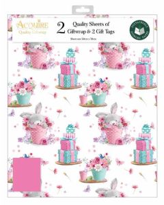Floral Bunny - 2 SHEET / 2 TAG - AQP2007/1