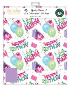 Folded 2 Sheet Wrap & Matching Tags Out Of The Blue