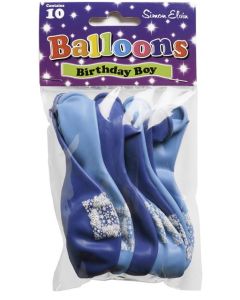 11" Blue Birthday Boy Latex 10pk Simon Elvin