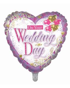 18"  Wedding Day Heart Foil Balloon Sensations