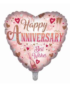 18"  Anniversary Heart Foil Balloon Sensations