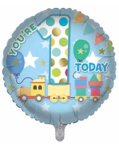 18"  Age 1 Male Round Foil Balloon Sensations