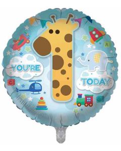 18"  Age 1 Male Round Foil Balloon Sensations