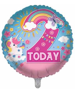 18"  Age 2 Female Round Foil Balloon Sensations