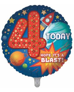 18"  Age 4 Male Round Foil Balloon Sensations