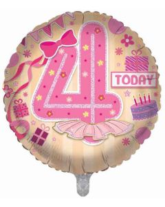 18"  Age 4 Female Round Foil Balloon Sensations