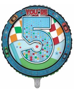 18"  Age 5 Male Round Foil Balloon Sensations
