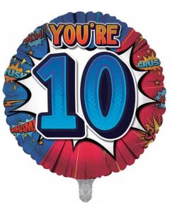 18"  Age 10 Male Round Foil Balloon Sensations
