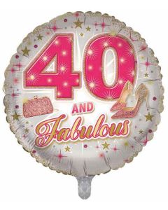 18" Age 40 Female Round Foil Balloon Sensations