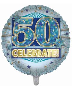 18"  Age 50 Male Round Foil Balloon Sensations