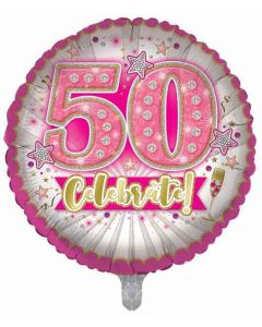 18"  Age 50 Female Round Foil Balloon Sensations