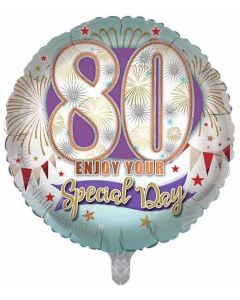 18" Age 80 Generic Round Foil Balloon Sensations