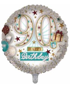 18"  Age 90 Generic Round Foil Balloon Sensations