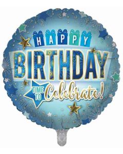 18"  Open Male Birthday Round Foil Balloon Sensations