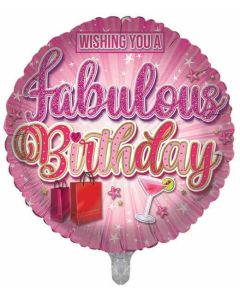 18"  Open Female Birthday Round Foil Balloon Sensations