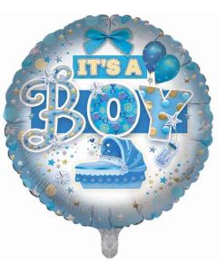 18"  Baby Boy Round Foil Balloon Sensations
