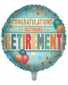 18"  Retirement Round Foil Balloon Sensations