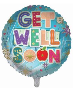 18"  Get Well Round Foil Balloon Sensations
