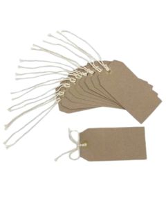 Tie On Labels Manilla Pack Of 10